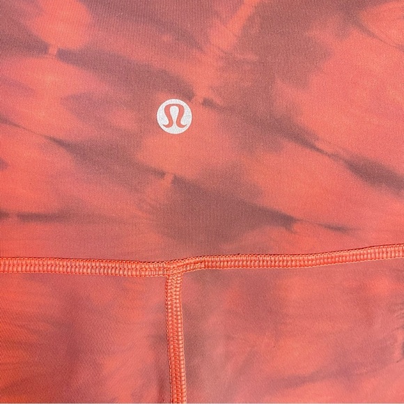 Lululemon Rise And Flow Pant Leggings Tights Womens Small Custom Tie Dye Orange - Picture 5 of 15